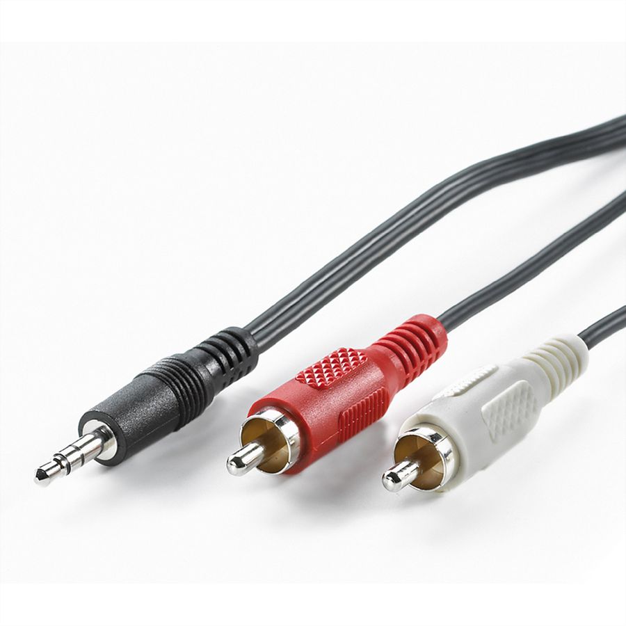 VALUE 3,5mm (ST)-zu-Cinch (2x ST) Kabel, 5m