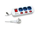 ROLINE 3-fach Steckdosenleiste mit Schalter, USB-Charger A+C, 1,5 m