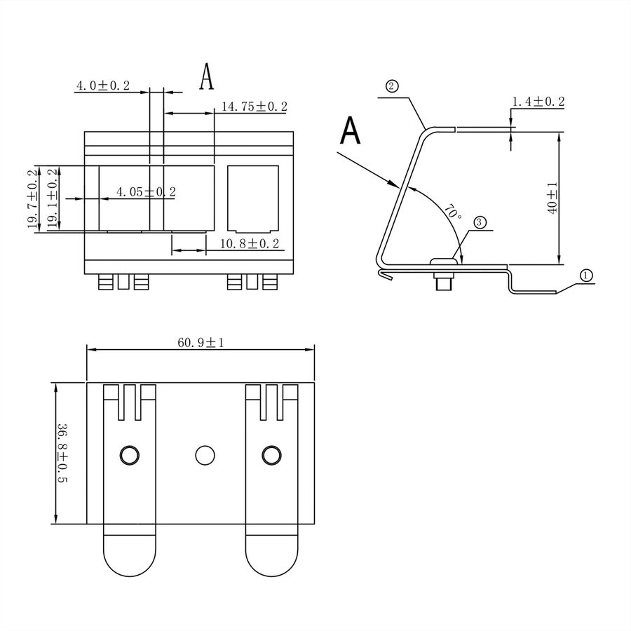VALUE Hutschienen-Adapter unbestückt, für 3 Keystones
