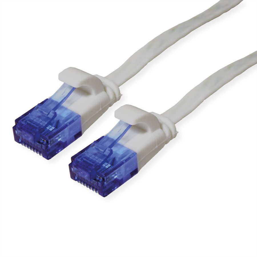 VALUE Patchkabel Cat.6A (Class EA) UTP, extra-flach, grau, 1 m