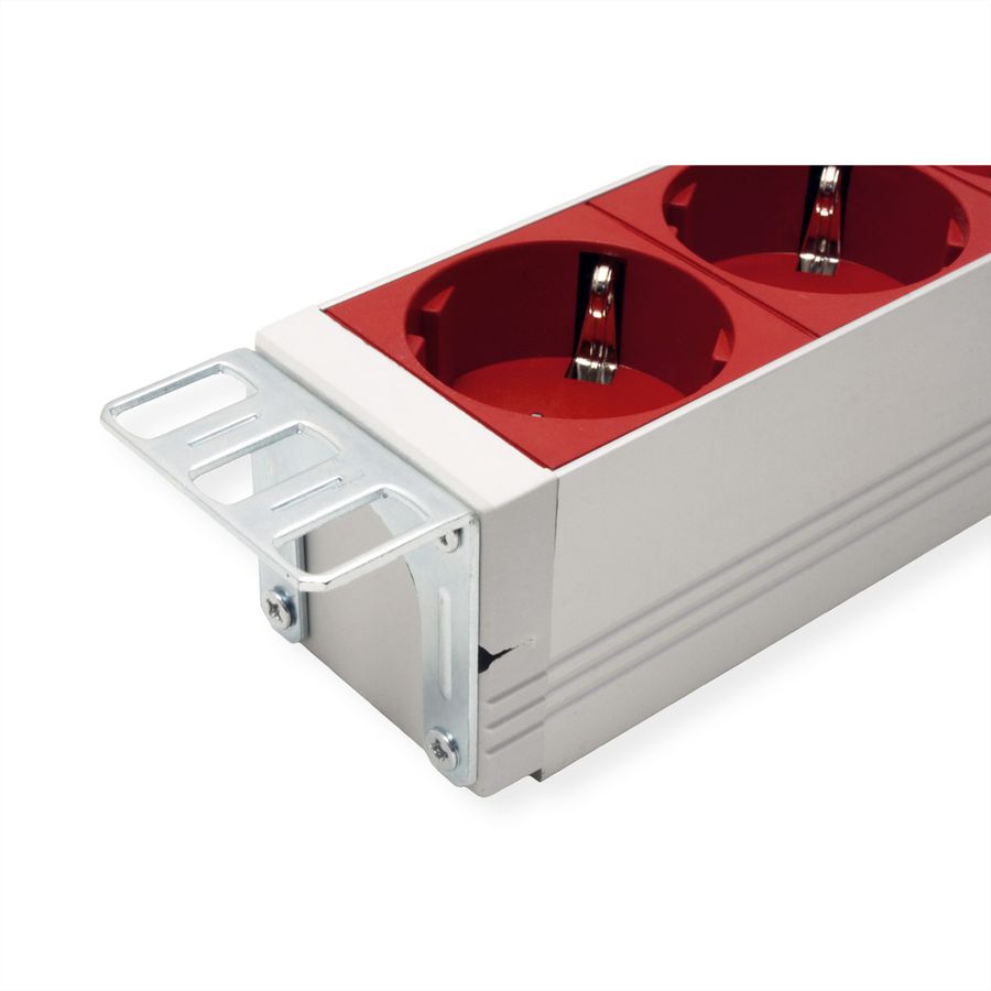 BACHMANN 19" Steckdosenleiste 9x Schutzkontakt C20-Stecker, silberfarben