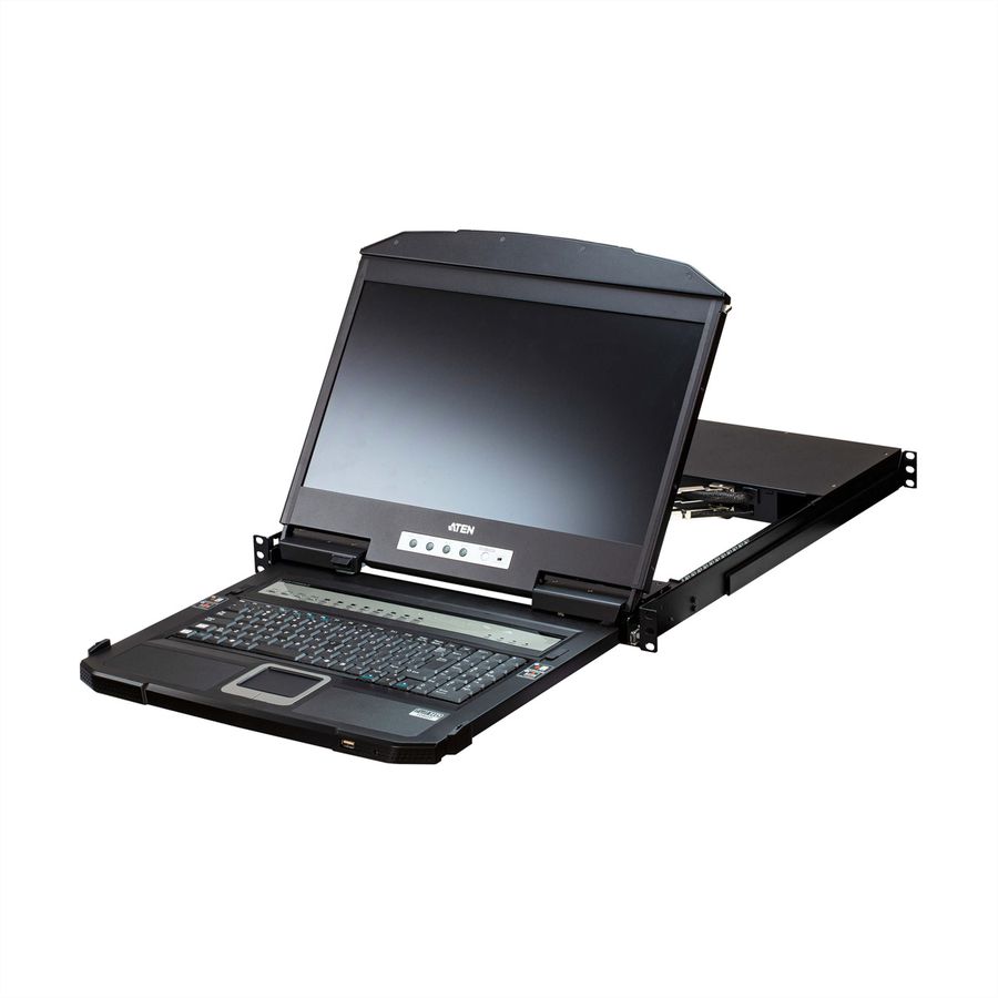 ATEN CL3884NW 4-Port Multi-View Dual Rail WideSceen LCD KVM, DE-Layout