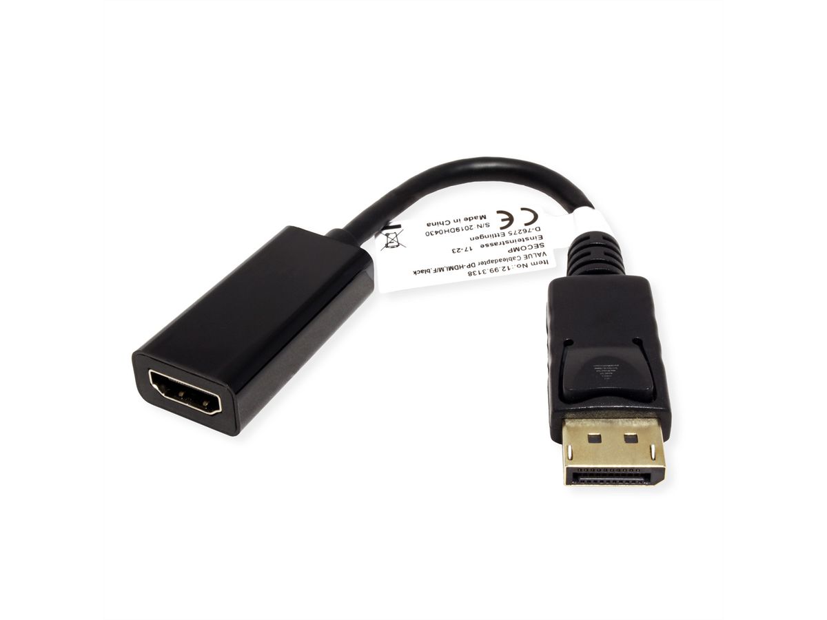 VALUE DisplayPort-HDMI Adapter, DP ST - HDMI BU