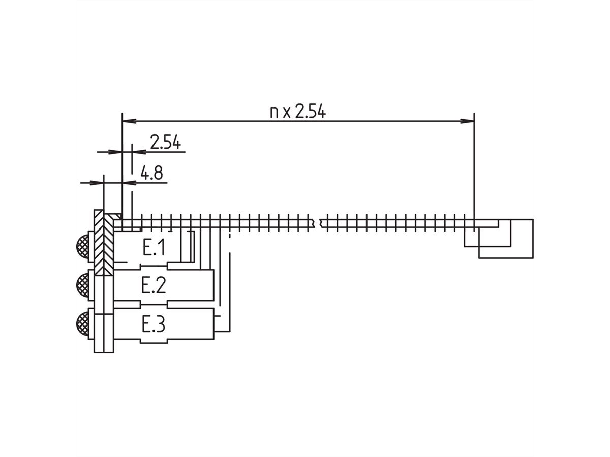 SCHROFF Aufnahmerahmen für Montageebene 1 - LP-HALTER FES 1-REIHIG
