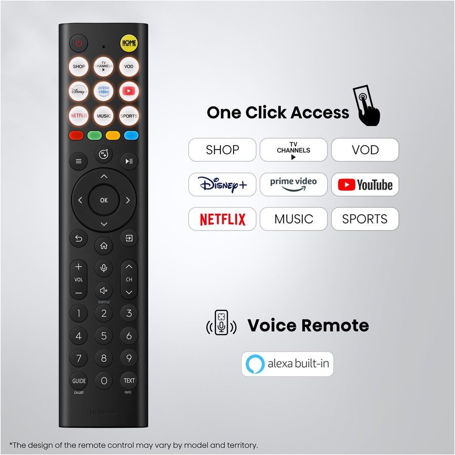 Hisense TV 100U7DSE 100", Mini-LED 4K, 165Hz, 1000 Nits