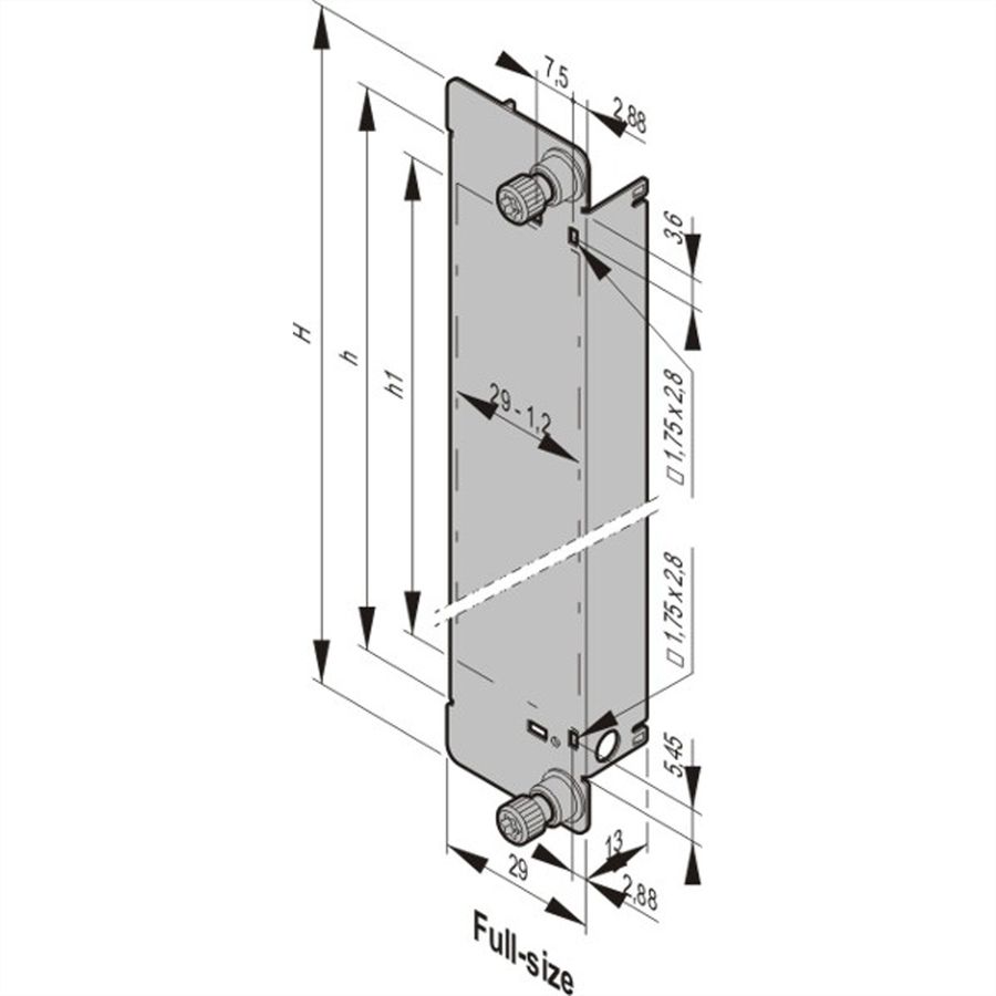 SCHROFF Modul mit Pull-Griff-Mechanik, Ruggedized - AMC MODUL FS D RUG