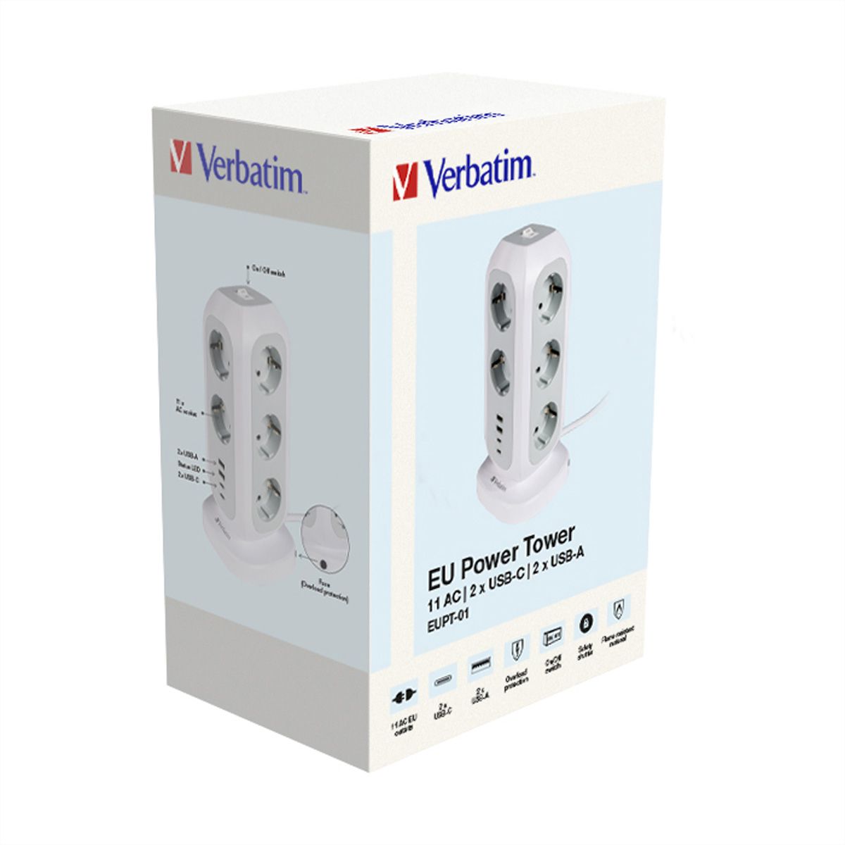 VERBATIM Steckdosen Tower EUPT-01