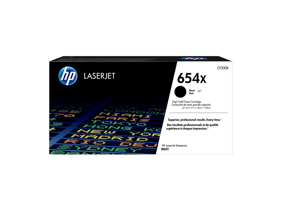 HP 654X Schwarz Original LaserJet Tonerkartusche mit hoher Reichweite