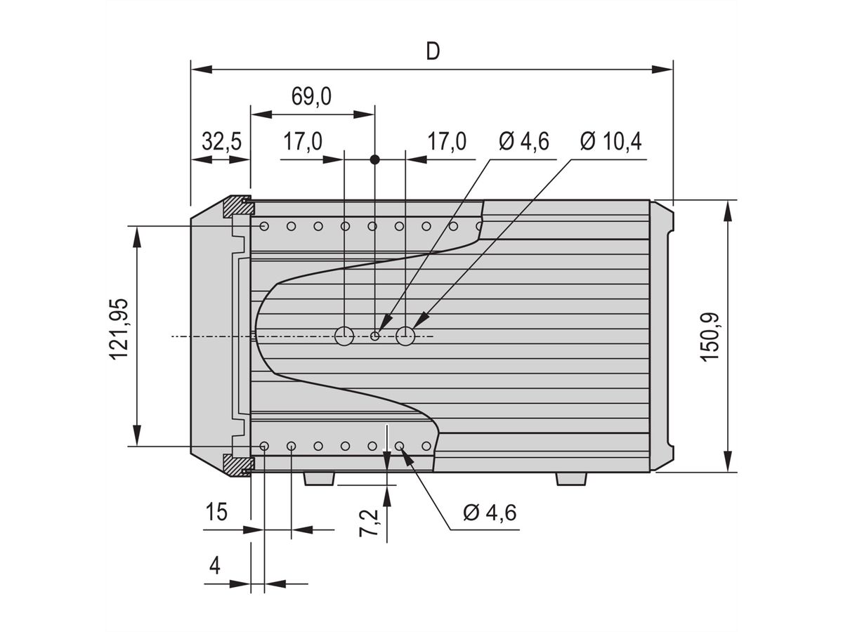 SCHROFF PROPAC PRO GEH.3HE 84TE 326T, Tischgehäuse mit vorkonfektionierten Ausbauteilen