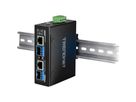 TRENDnet TI-BF22SFP Medien Konverter, 2-Port Industrial SFP zu Gigabit PoE++