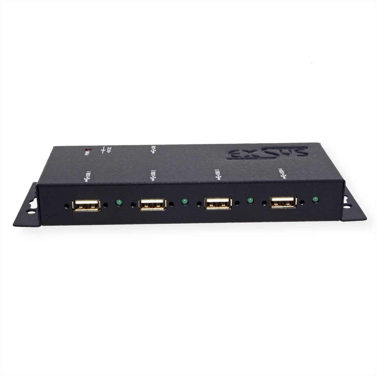 EXSYS EX-1166HMV 4 Port externer USB 2.0 Hub Metall verschraubbar