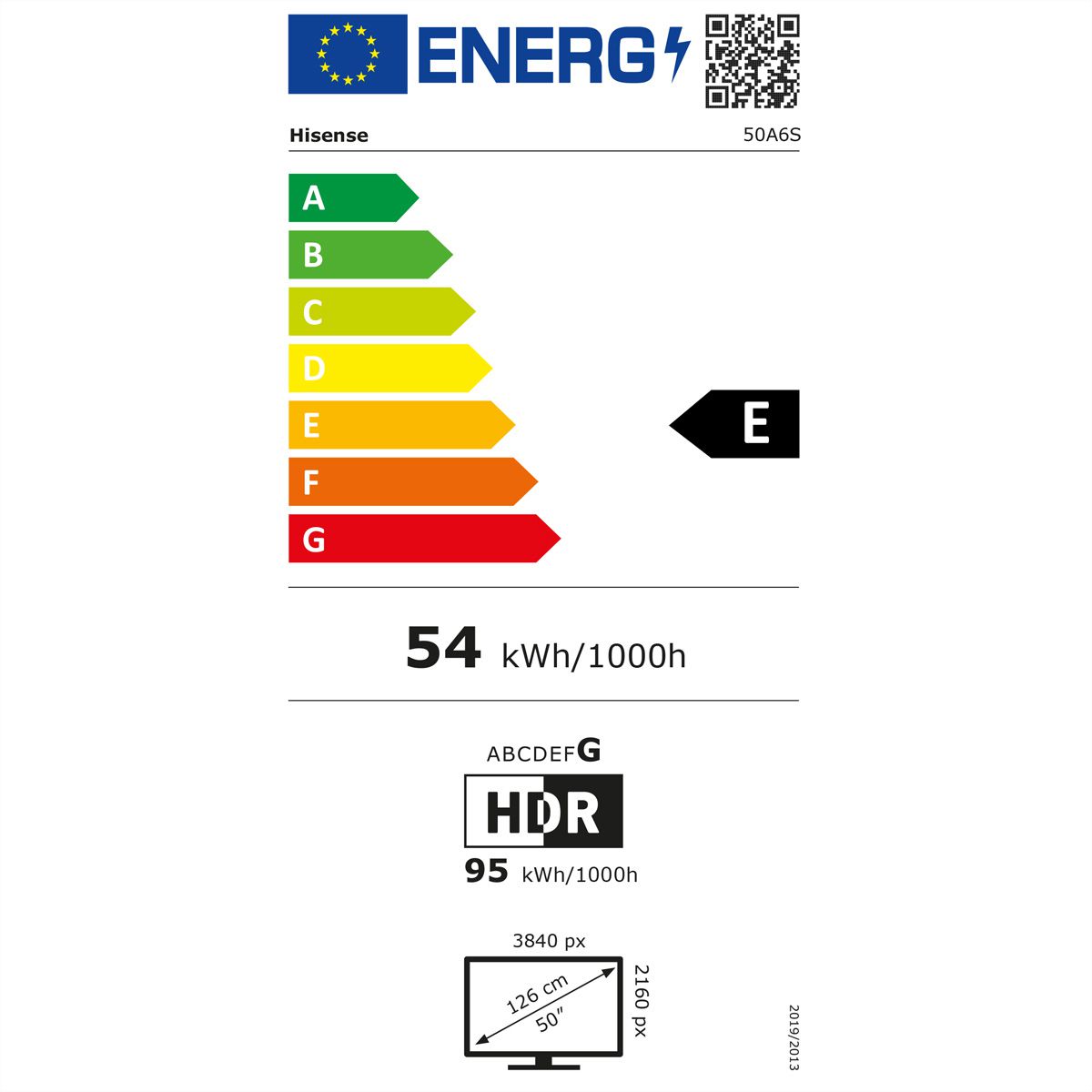 Hisense TV 50A6S 50", 4K, 60Hz, 300 Nits