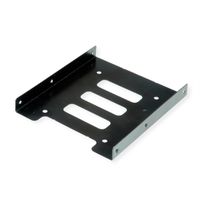 ROLINE Montageadapter, 3,5 Zoll Rahmen, für 1x 2.5 HDD/SSD, Metall, schwarz