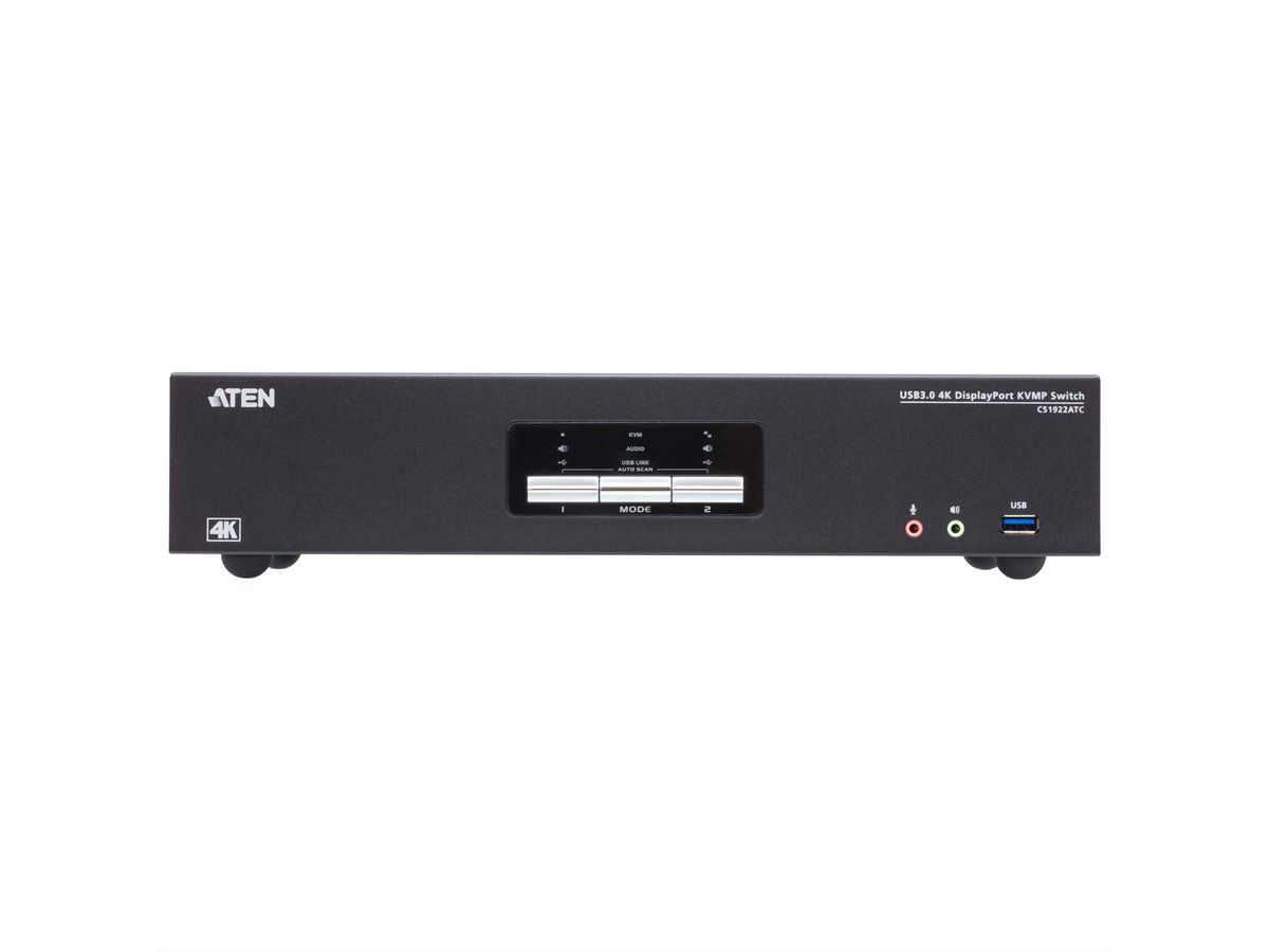 ATEN CS1922ATC 2-Port USB 3.0 4K DisplayPort KVM Switch für ATC