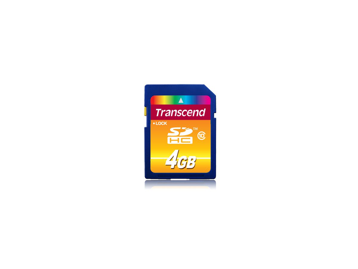 Transcend TS4GSDHC10 4GB SDHC Klasse 10 Speicherkarte