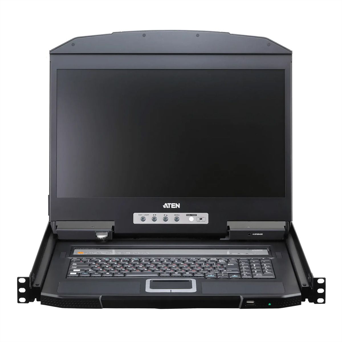 ATEN CL3708NW US 8-Port-USB-HDMI-Einzelschienen-Breitbild-LCD-KVM-Konsole, US-Layout