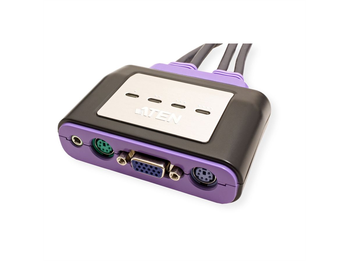ATEN CS64A 4P PS/2 VGA KVM Switch Audio, 1,8 m