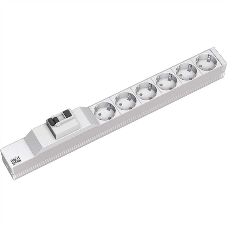 BACHMANN 19" 1HE 6xCEE7/3 1xFI Strom 2,0m CEE7/7