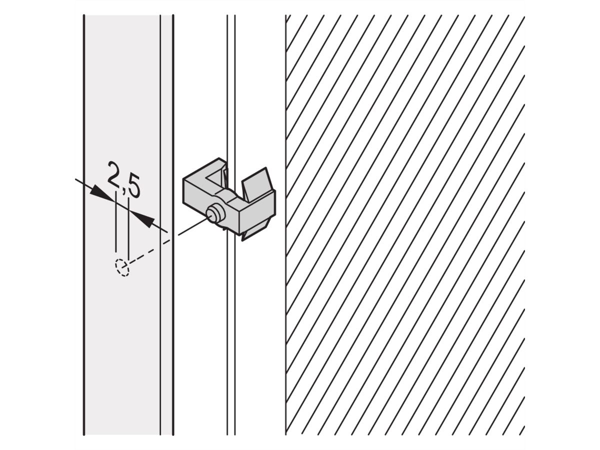 SCHROFF HALTEKNOTEN MITTE 100STK