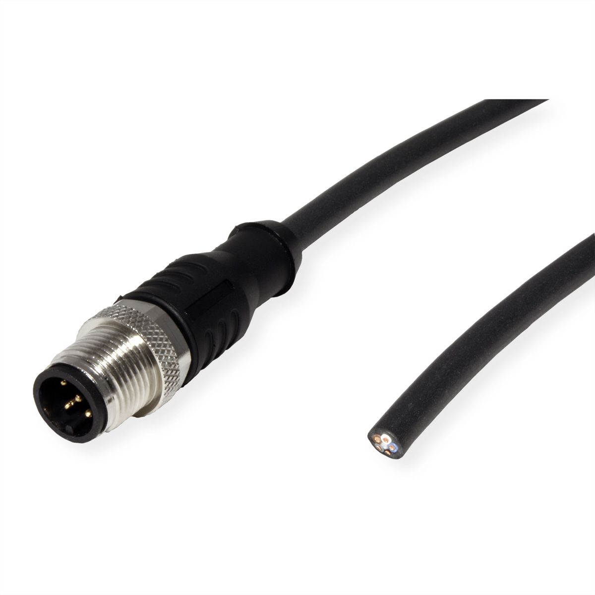METZ CONNECT Sensor-/Aktorltg., M12-ST A-kodiert, gerade-freies Ende, ungeschirmt, 5polig, PUR, 1 m