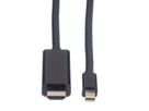 VALUE Mini DisplayPort Kabel, Mini DP-UHDTV, ST/ST, schwarz, 3 m