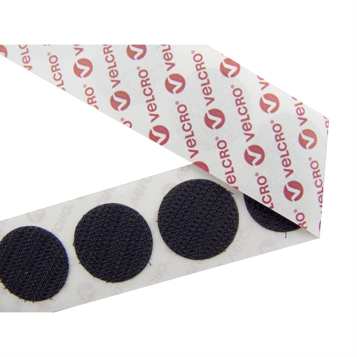 VELCRO® Klettpunkte Selbstklebend Nur Haken, 19mm x 125 Weiß