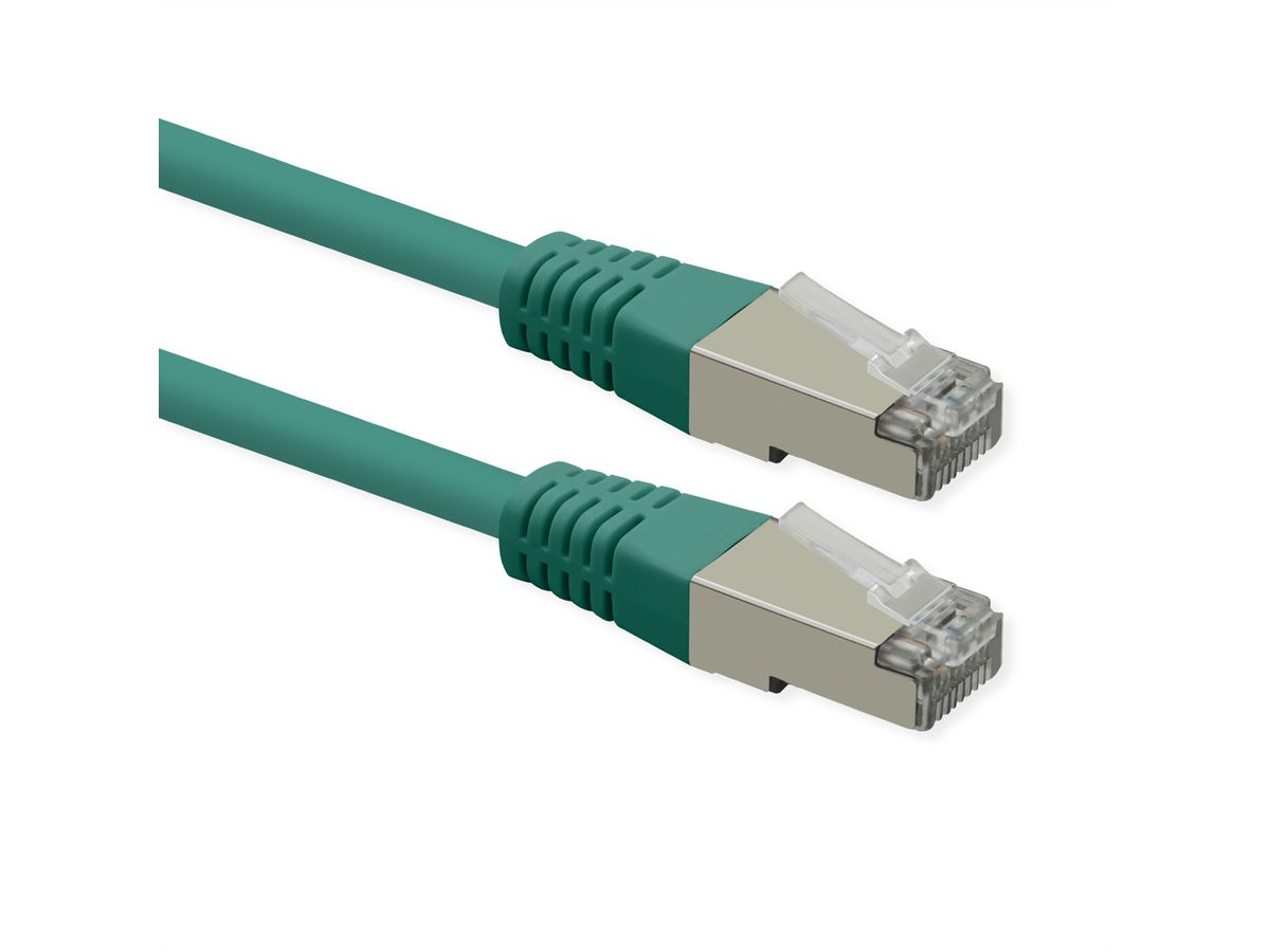 ROLINE Patchkabel Cat.6 (Class E), PoE, S/FTP (PiMF), grün, 0,3 m
