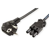 BACHMANN Gerätezuleitung Schutzkontakt/Gerätekupplung GST18-3, schwarz, 1,5 m