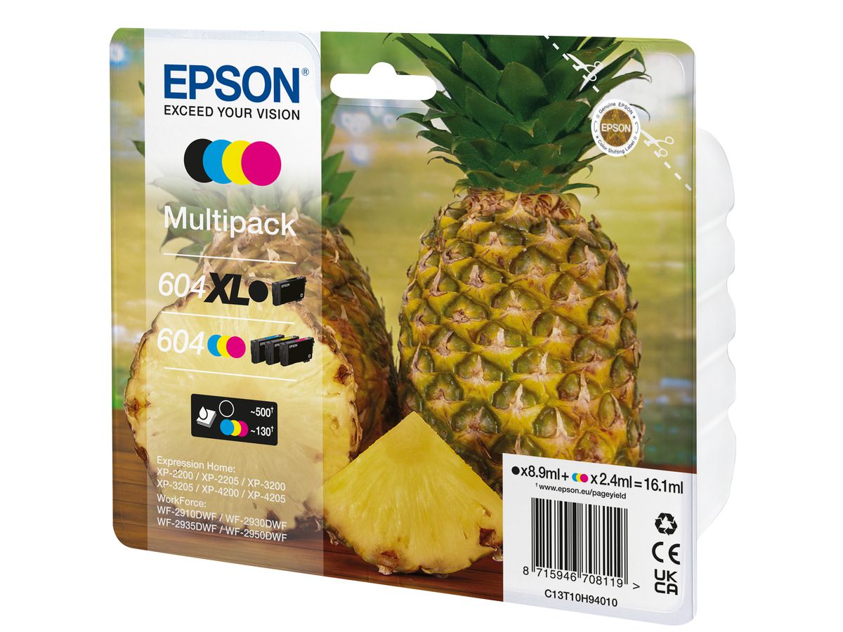 Epson 604XL Druckerpatrone 4 Stück(e) Original Hohe (XL-) Ausbeute Schwarz, Cyan, Magenta, Gelb