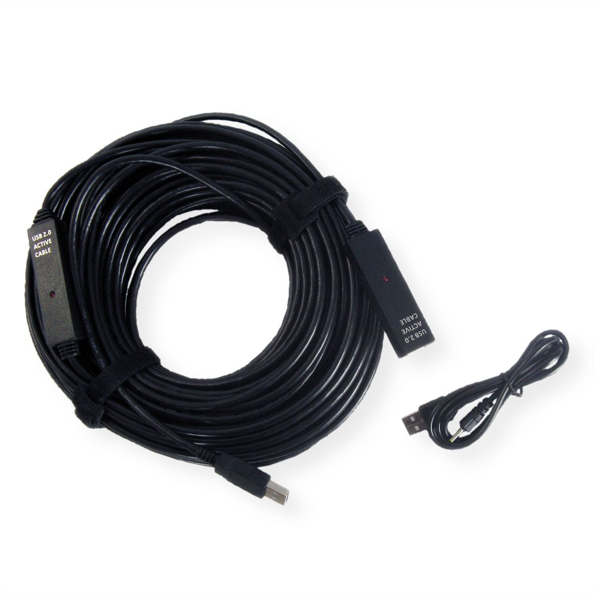VALUE USB 2.0 aktive Kabelverlängerung, schwarz, 30 m