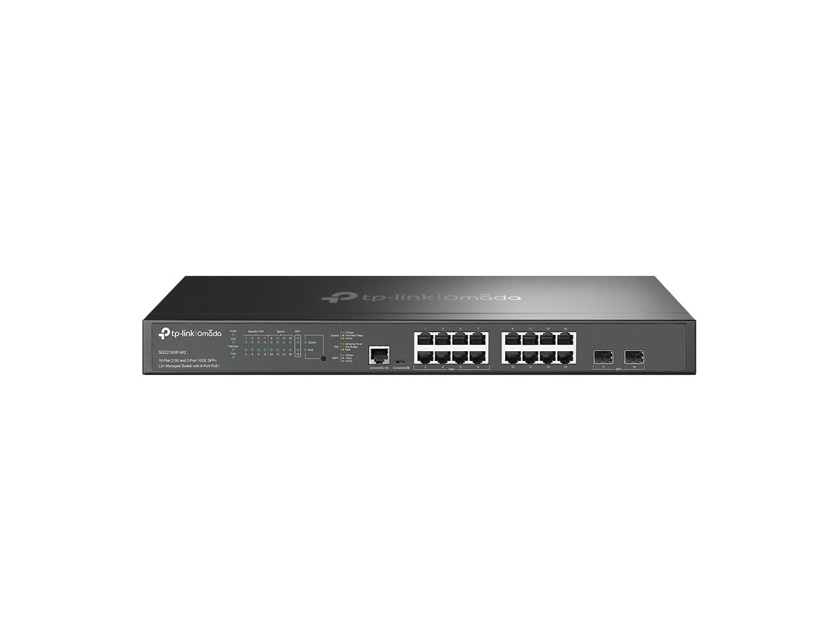 TP-Link Omada SG3218XP-M2 Netzwerk-Switch Managed L2+ 2.5G Ethernet (100/1000/2500) Power over Ethernet (PoE) 1U Schwarz