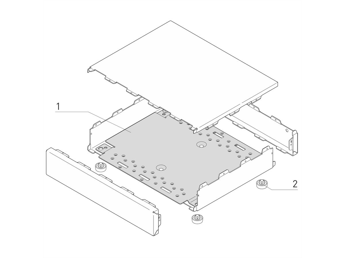 SCHROFF MONTAGEPLATTE 221B 177T