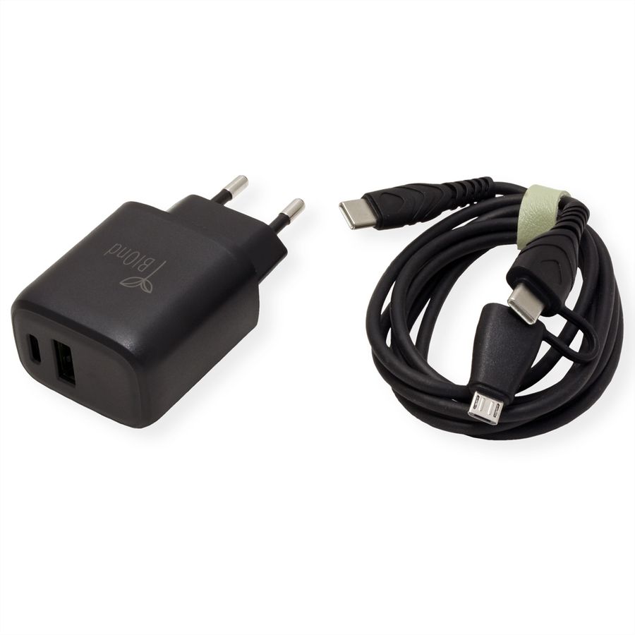 BIOnd BIO-CMC-20W PD 20W Charger Dual Port + USB-C KABEL