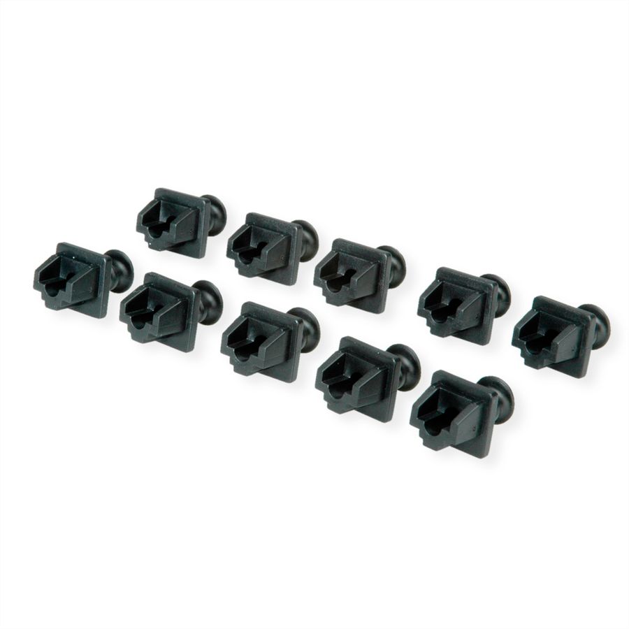 VALUE RJ45-Buchsen-Staubschutz, 10er Set, schwarz