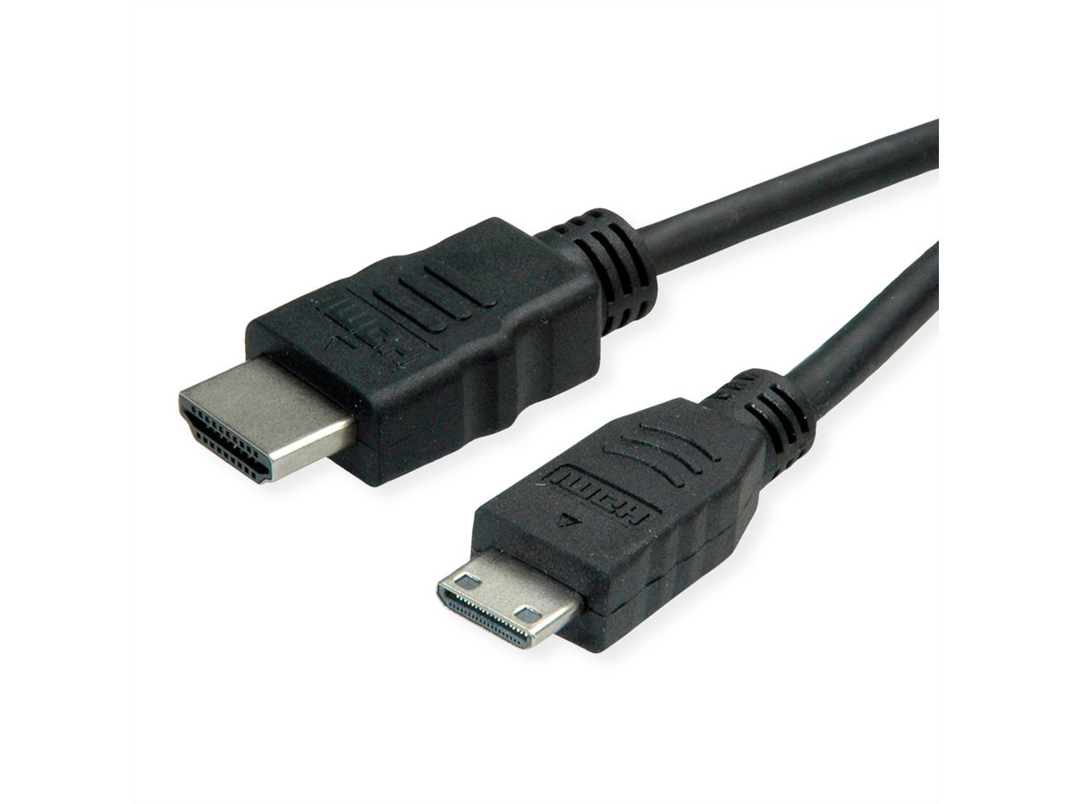 ROLINE GREEN HDMI High Speed Kabel mit Ethernet, HDMI ST - Mini HDMI ST, 2 m