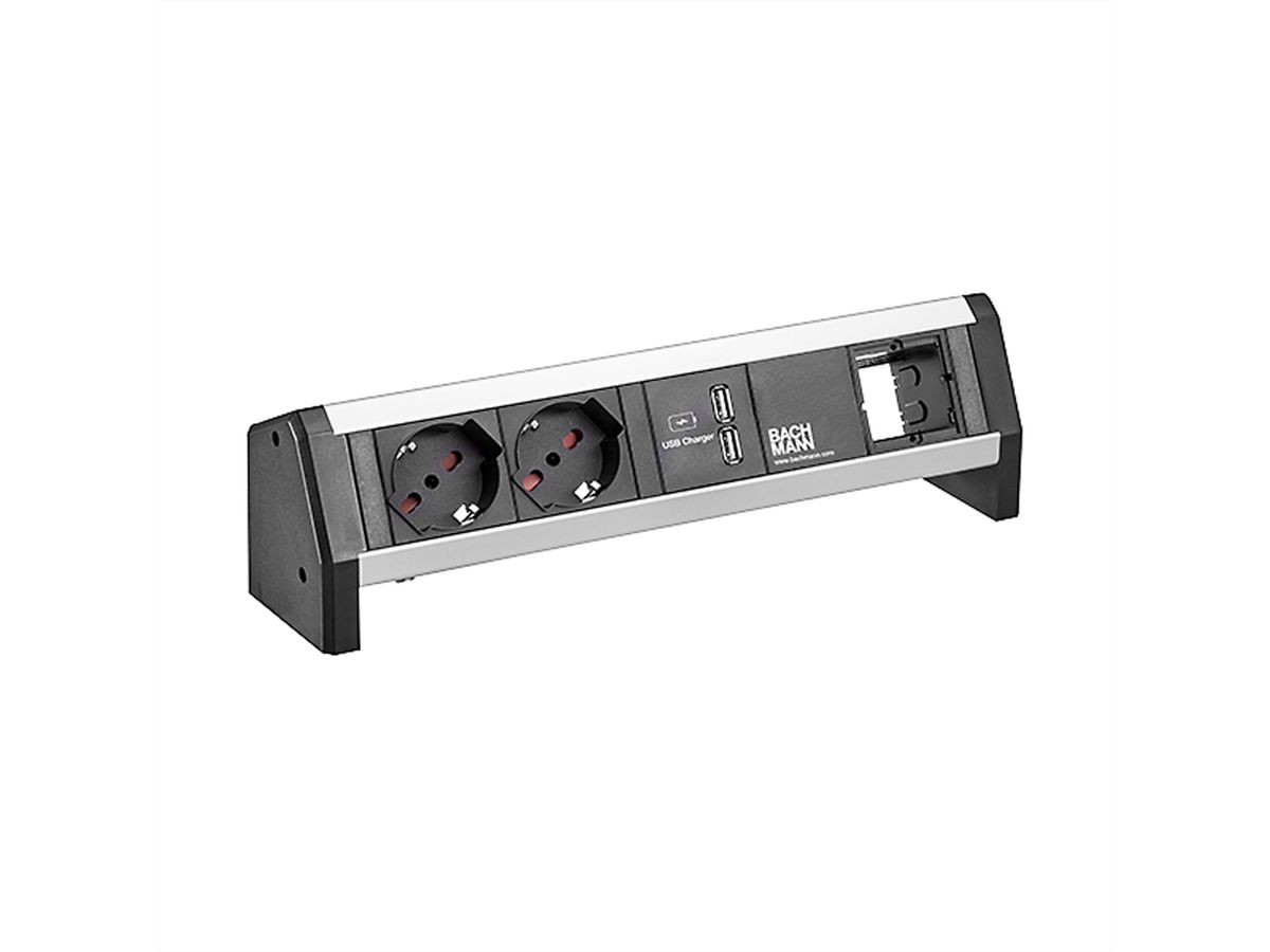 BACHMANN DESK 2xP40 USB Charger 1xCM, Strom GST18 Italia