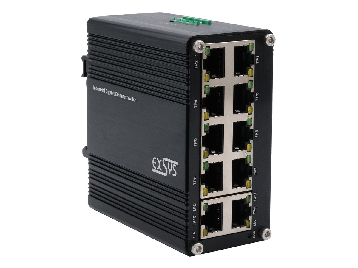 EXSYS EX-62025 10-Port Industrie Ethernet Switch