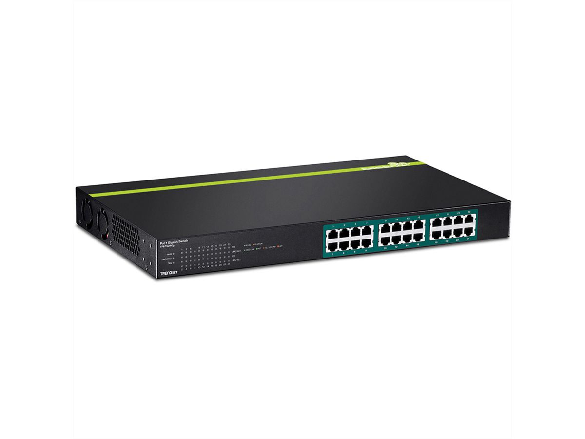 TRENDnet TPE-TG240g 24-Port Switch GREENnet Gigabit PoE+ 370W