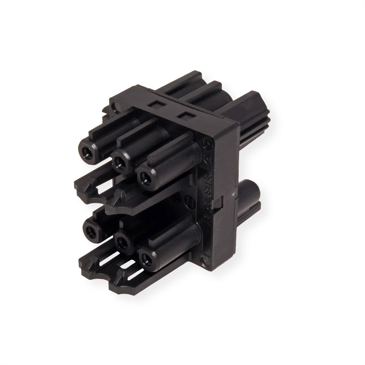 BACHMANN Verteilerblock WIELAND GST18 1xIn/3xOut mit Verriegelungslaschen, schwarz