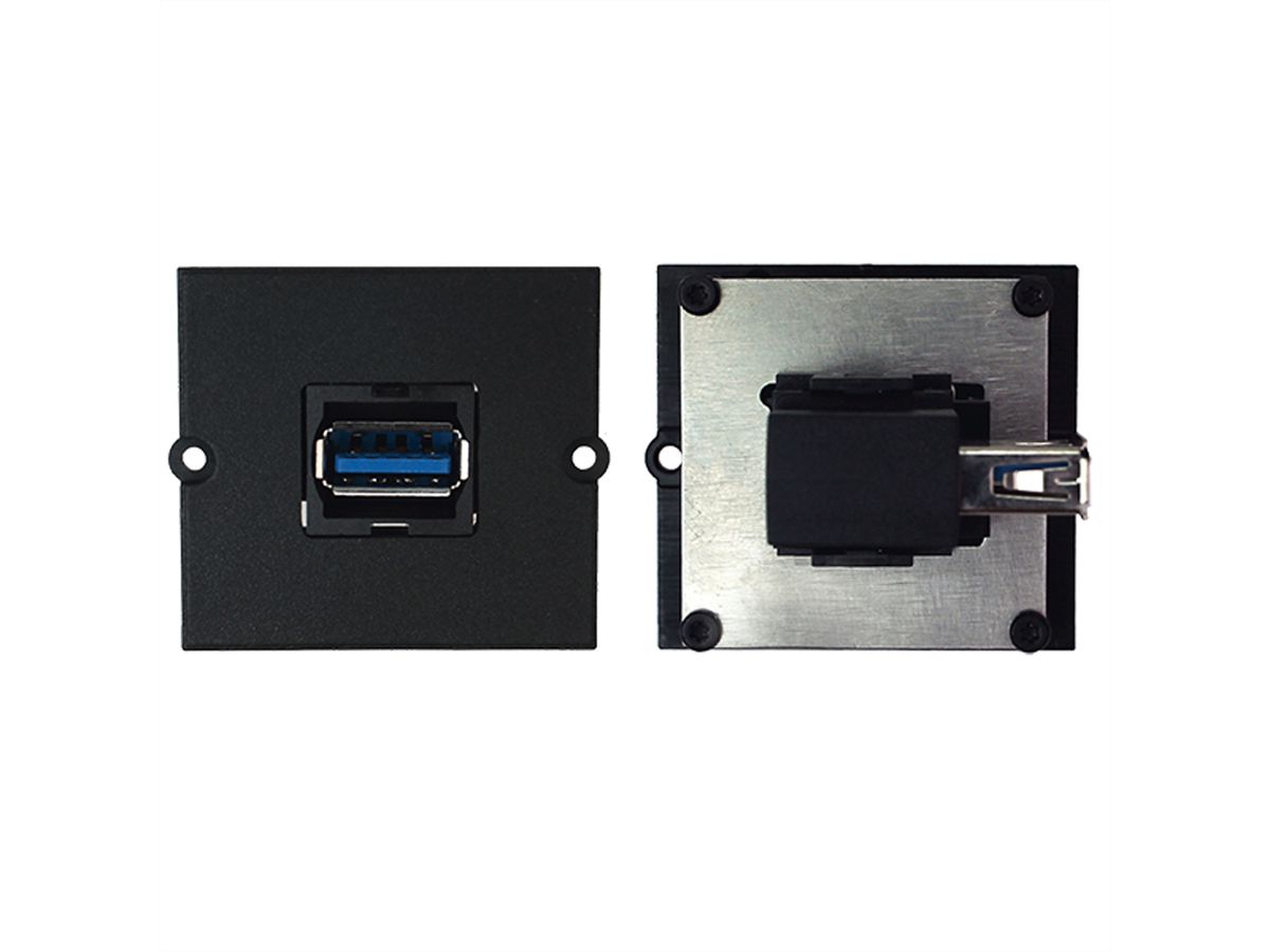 BACHMANN Rahmen 1xUSB 3.0, 90° Abgang seitlich