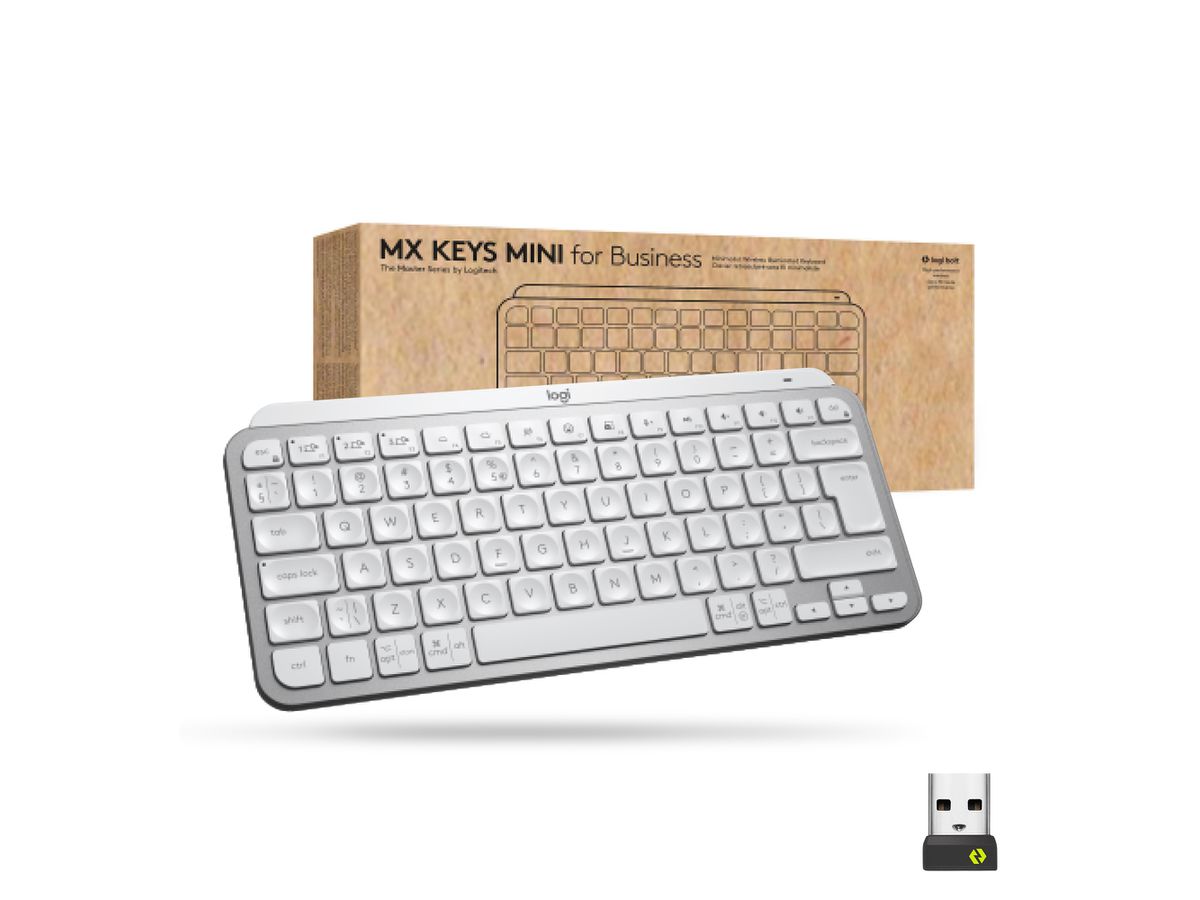 Logitech Mx Keys Mini For Business Tastatur Büro RF Wireless + Bluetooth QWERTY Englisch Grau