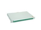 TELEGÄRTNER BASIS V LWL-Panel mit Kupplungen & Pigtails, 24x LC Quad, grün, OS2 APC