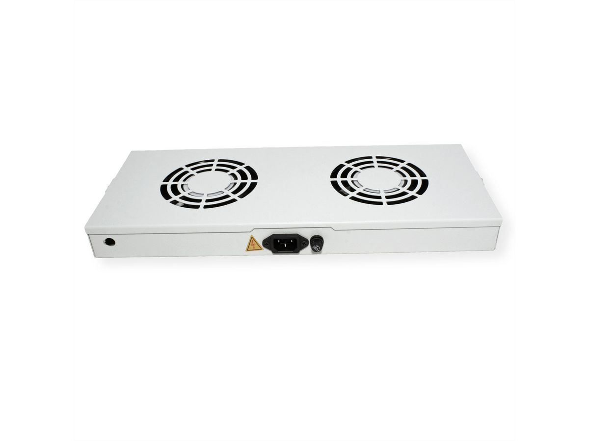 ROLINE 19-Zoll Lüftereinheit 2 Lüfter, ON/OFF  grau