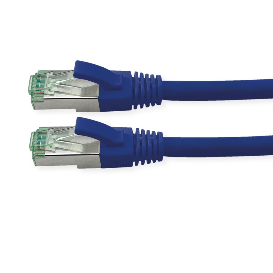 ROLINE RM Patchkabel Cat.6A S/FTP (PiMF), blau, 10 m