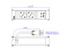 BACHMANN POWER FRAME 2xP40 1xUSB A/C 22W 0,2m GST18