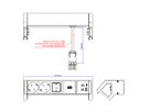 BACHMANN DESK2 white 2xCEE7/3 1xUSB A/C 22W 0,2m GST18