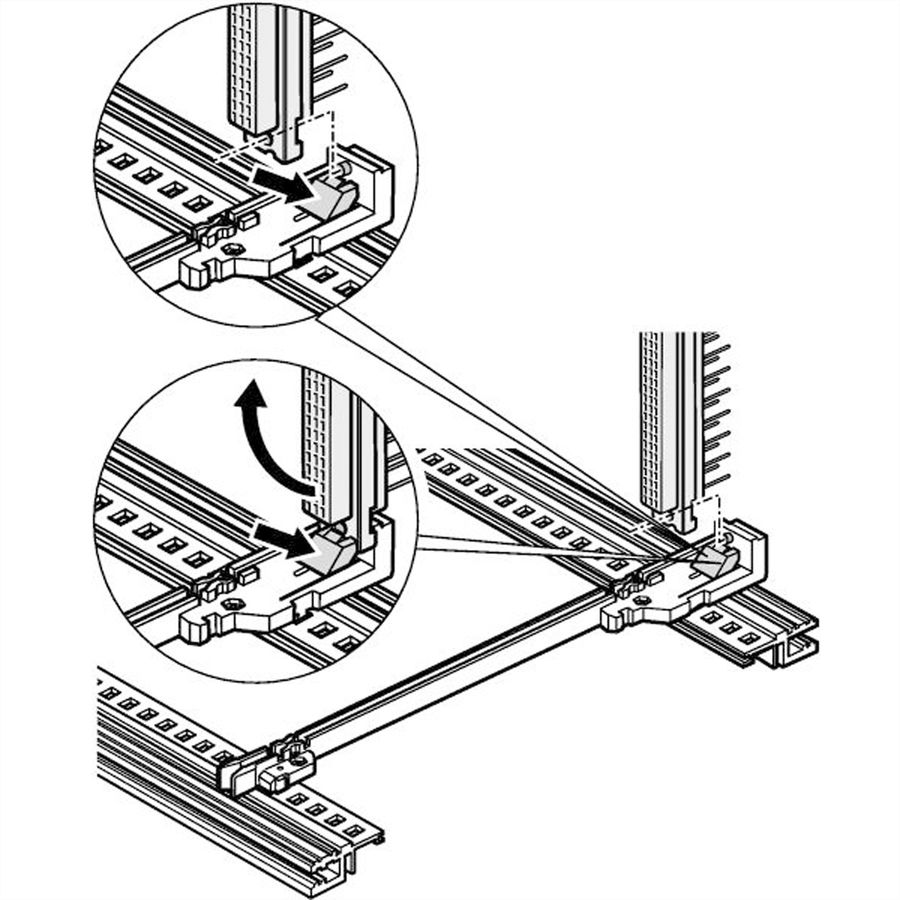SCHROFF Führungsschiene, 220 mm, mit integrierter Befestigung für Steckverbinder - FUEHRSCH-STECKVERB.ROT 220T(2)
