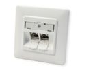 METZ CONNECT Dose UP/2 reinweiss E-DAT Modul 2 Ports, Kat.6 (Class E)