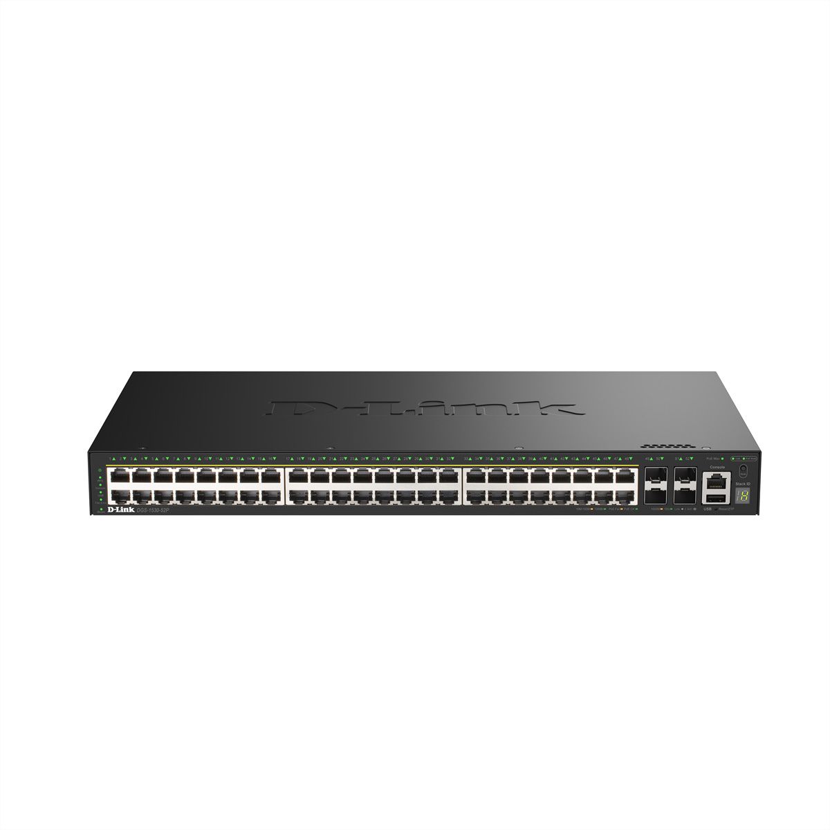 D-Link DGS-1530-52P/E 52-Port Switch Smart Managed PoE+ Gigabit Stack 4x 10G