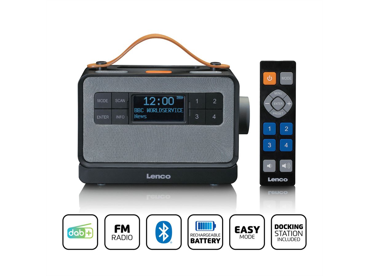 Lenco DAB+ Radio PDR-065BK